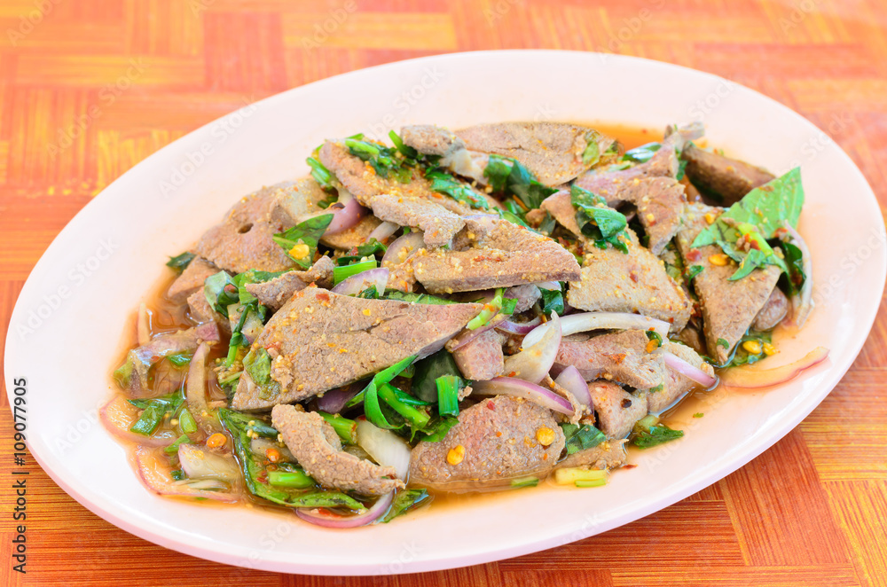 Cooked Liver in Spicy Condiment Cooked Liver in Spicy Condiment