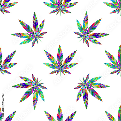Marijuana seamless pattern 15