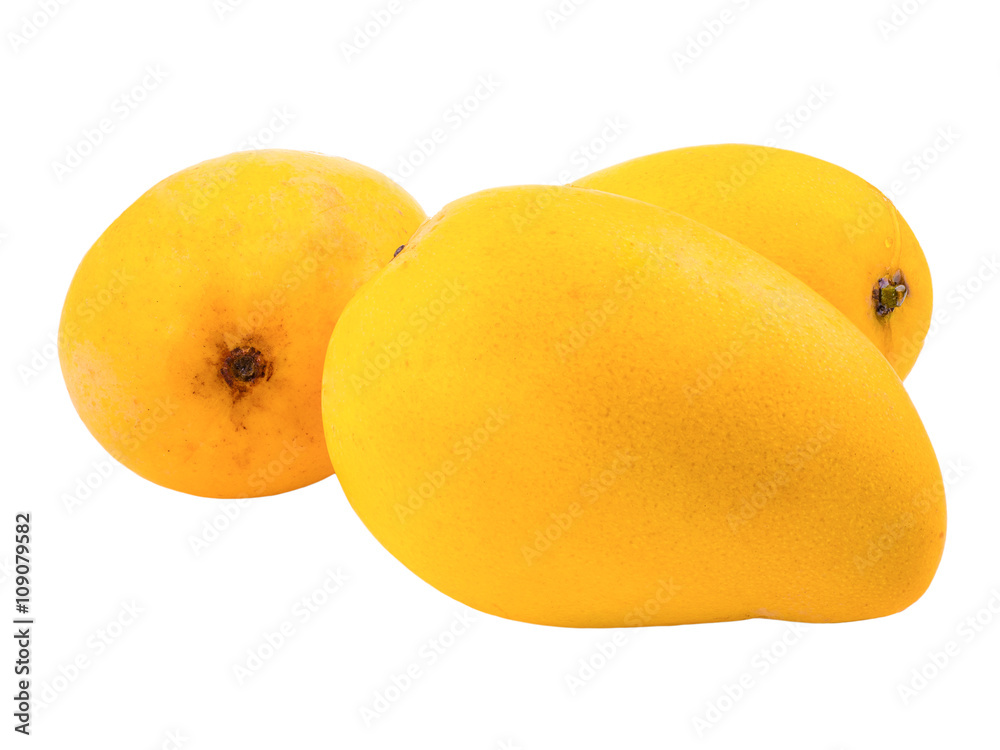 ripe mango isolated on white
