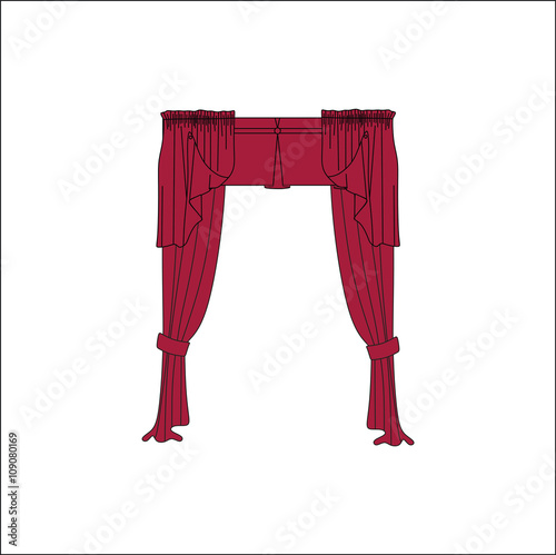  classic curtains. curtains sketch. curtains.