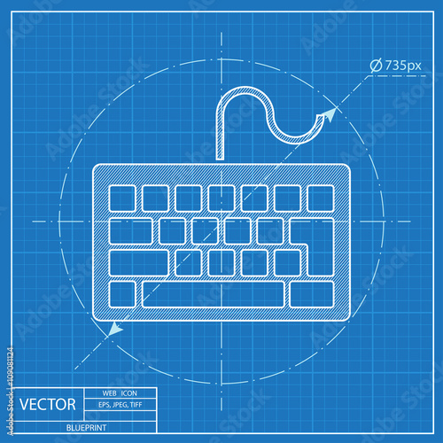 blueprint icon of keyboard