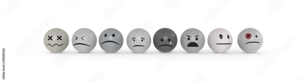 Unglückliche Smileygruppe Unglückliche Smileygruppe