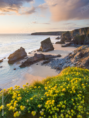 Bedruthan Steps Cornwall England UK photo