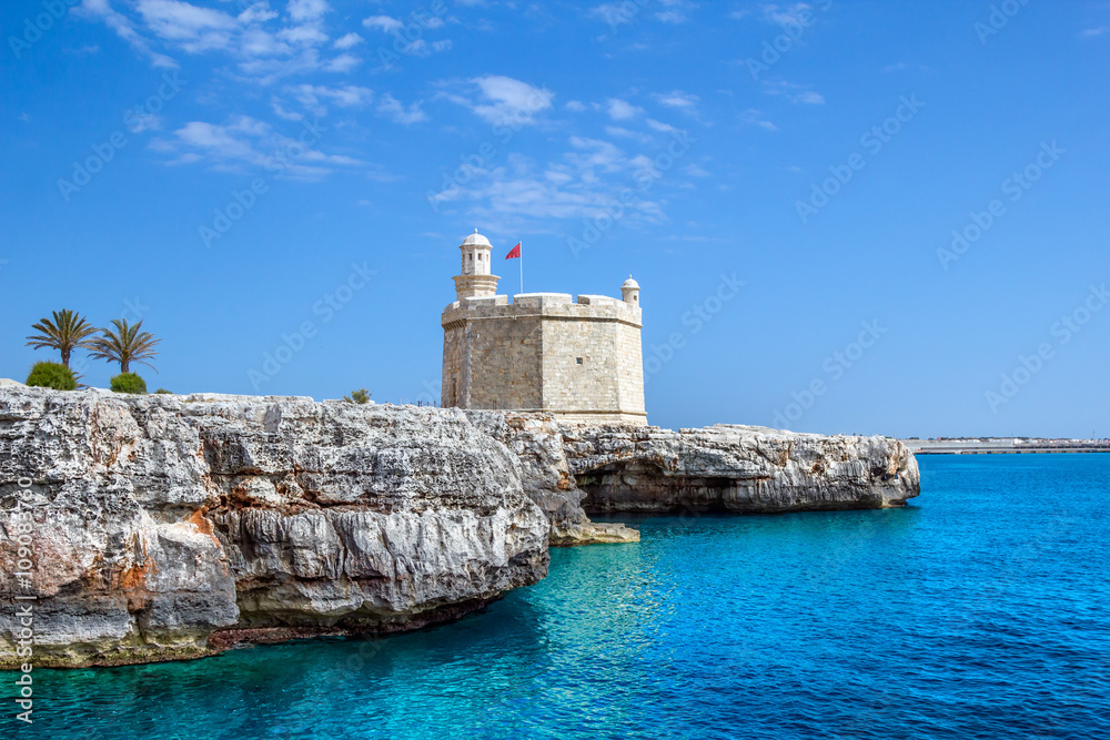 Castell de Sant Nicolau at the port mouth of Ciutadella de Menor