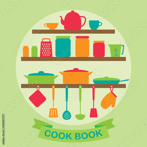 Vector silhouette of kitchen tools