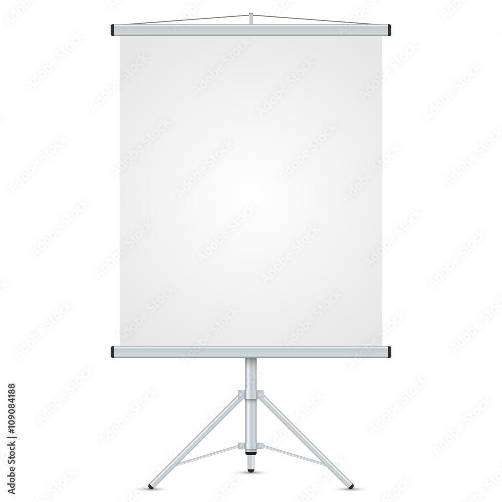 Office blank whiteboard vector template isolated on white backgr Office blank whiteboard vector template isolated on white backgr