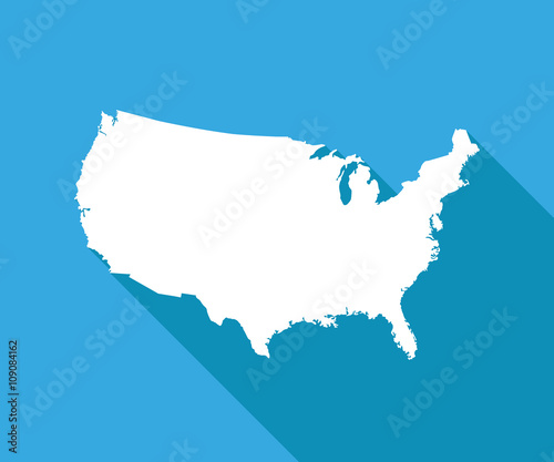 USA map - vector illustration.