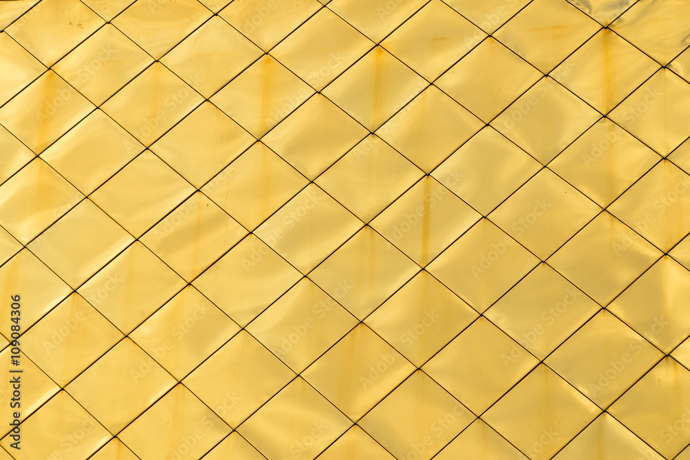 Golden metal panels texture background