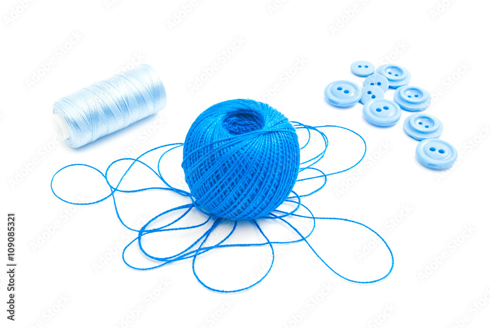 spools of thread and buttons