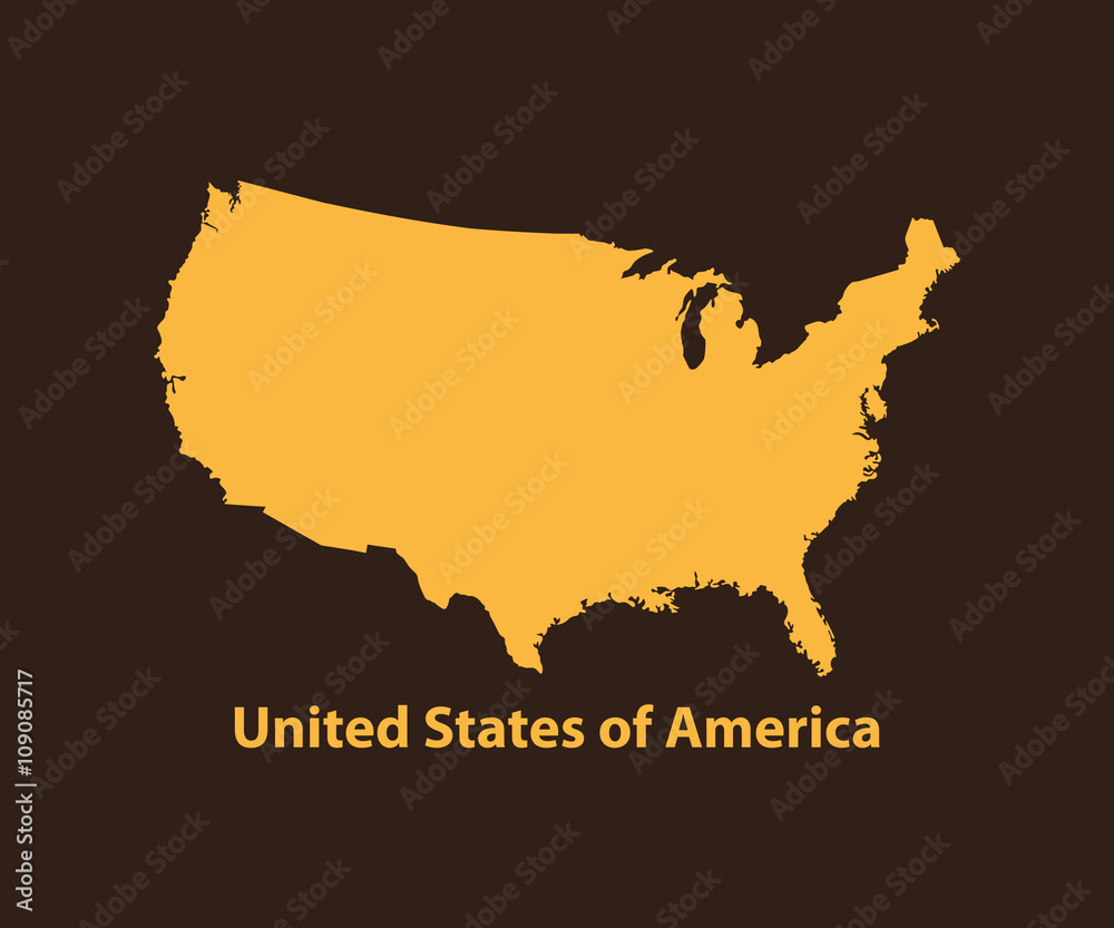 Obraz premium USA map - vector illustration.