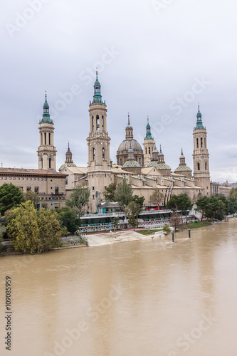 Basilica of Our Lady of Pillar in Zaragoza, Spain.