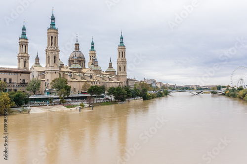Basilica of Our Lady of Pillar in Zaragoza, Spain.