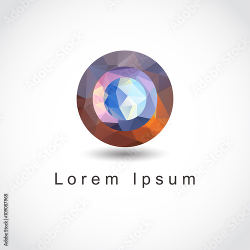 Free Download Abstract geometric green, blur and yellow spherical shape from triangular faces for graphic design.Vector illustration EPS10. - GFXLoad
