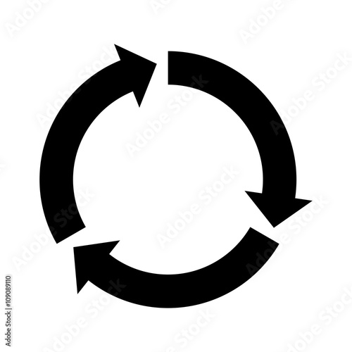 recycle icon black arrow round Free Download recycle icon black arrow round - GFXLoad