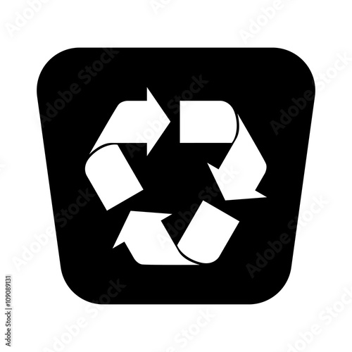 recycle icon black rectangle