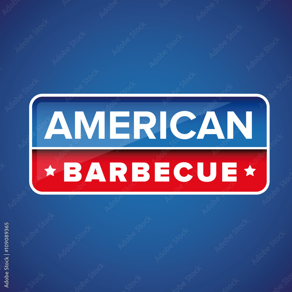 American Barbecue sign vector