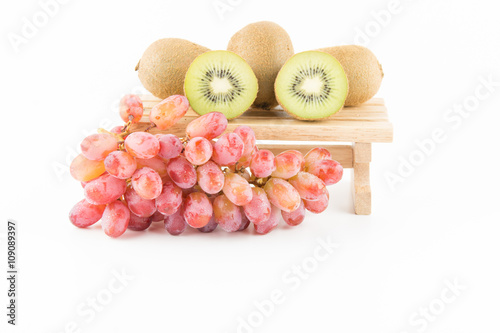 fresh fruit  grapes and kiwi