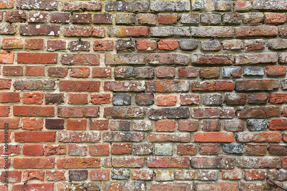 Obraz premium Brick wall background for design works outdoors