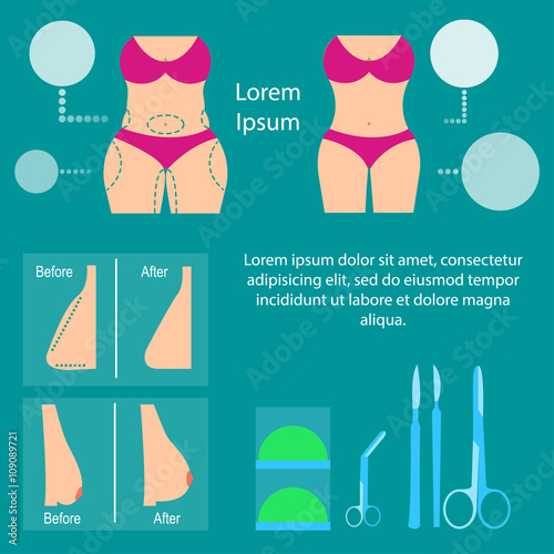 Plastic surgery. Liposuction and breast surgery