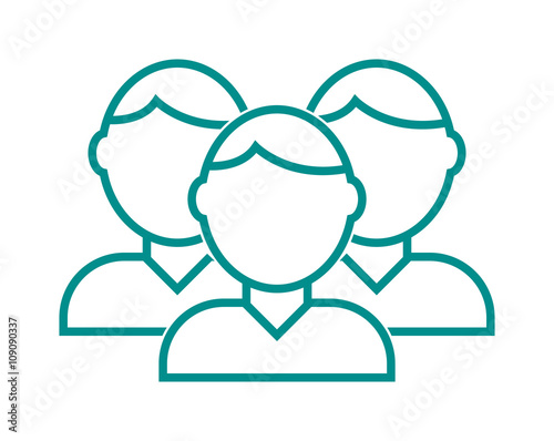 Business partner heads icon symbol success team vector.