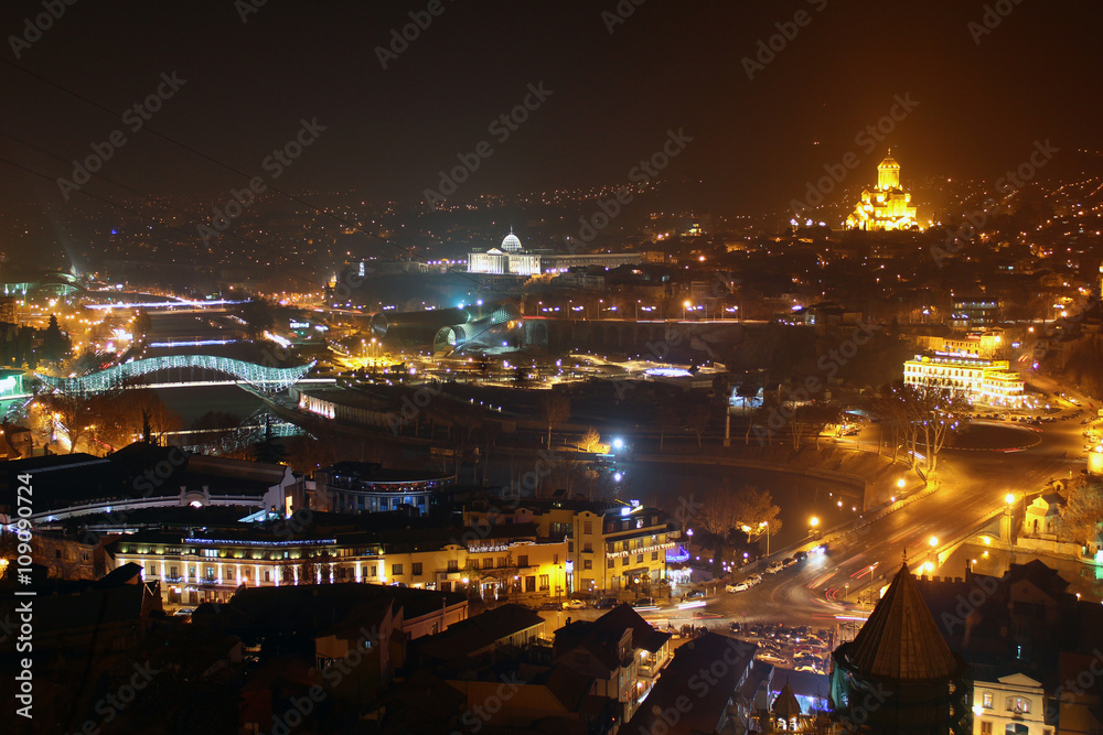 Fototapeta premium City of Tbilisi, capital of Georgia. View from Narikala fortress