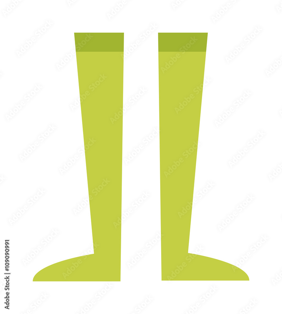 Womens high boots beautiful shoes fashion style footwear cartoon flat vector. Womens high boots beautiful shoes fashion style footwear cartoon flat vector.