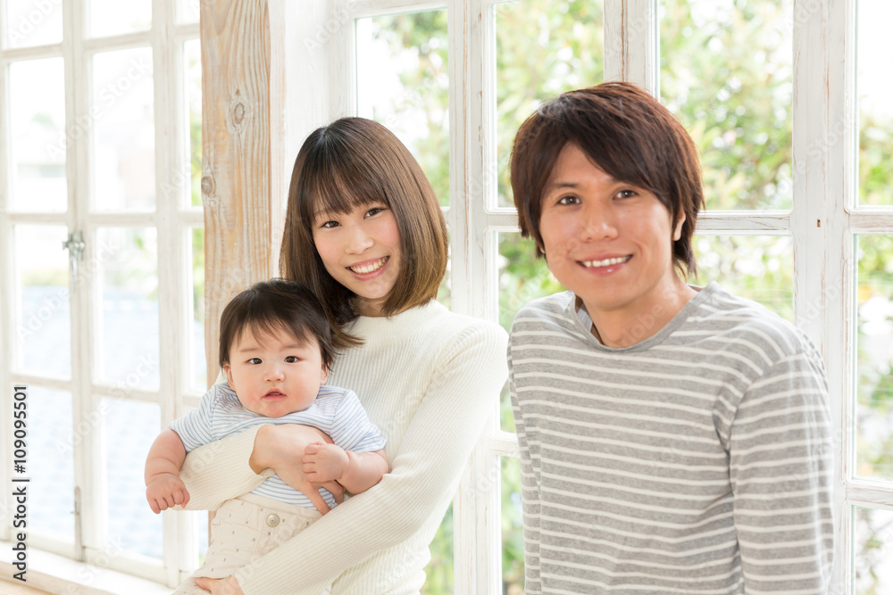 portrait of young asian family lifestyle image