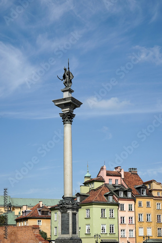 Zygmunts Column in the Old Town Market Square in Warsaw