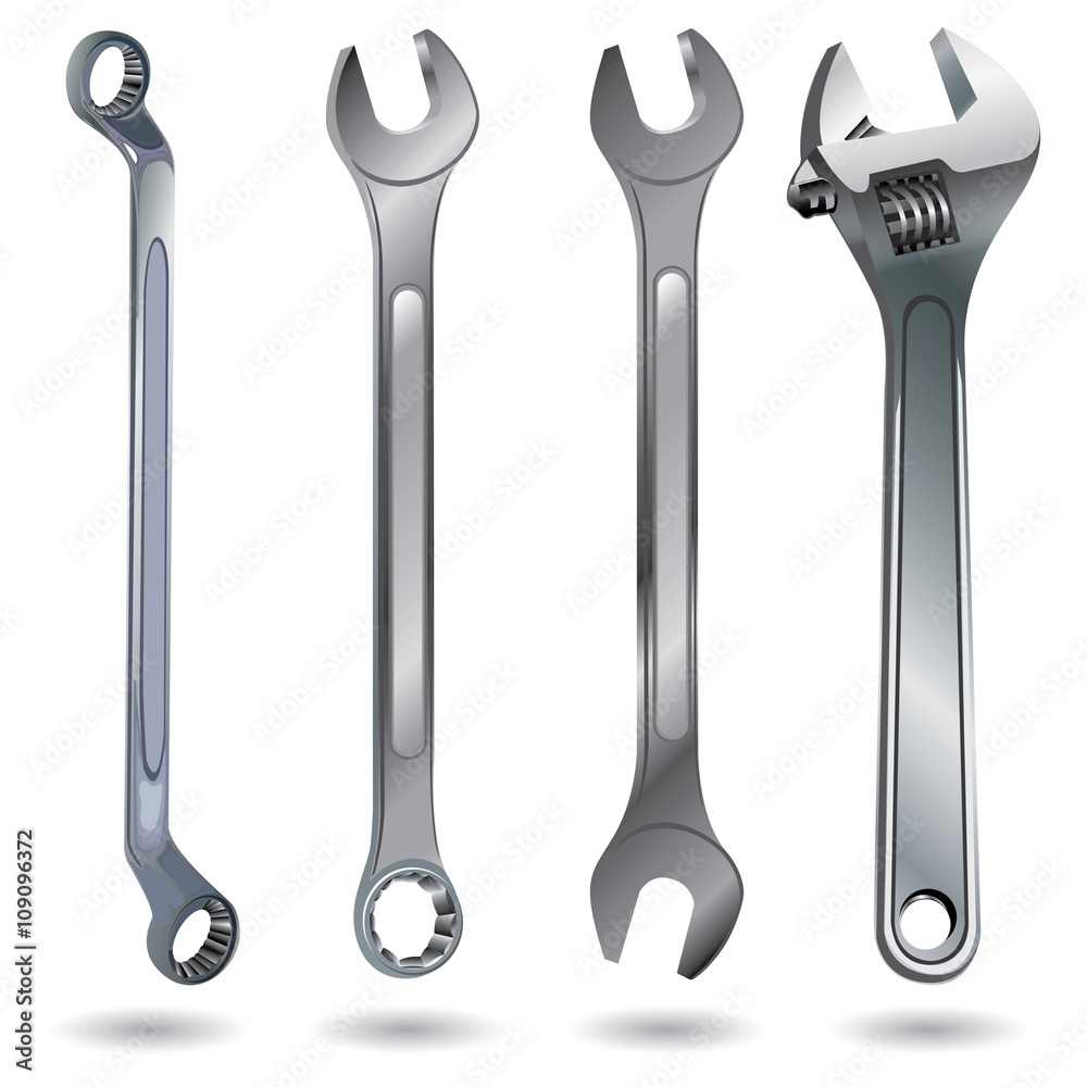 Hand tool. Wrench on a white background. Object tool isolated on white background. Hand tool. Wrench on a white background. Object tool isolated on white background.