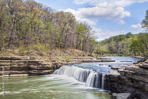 Spring at Lower Cataract Falls in Owen County, Indiana
