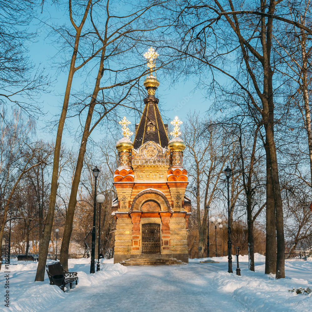 Chapel-tomb of Paskevich in Gomel, Belarus. Winter season Chapel-tomb of Paskevich in Gomel, Belarus. Winter season