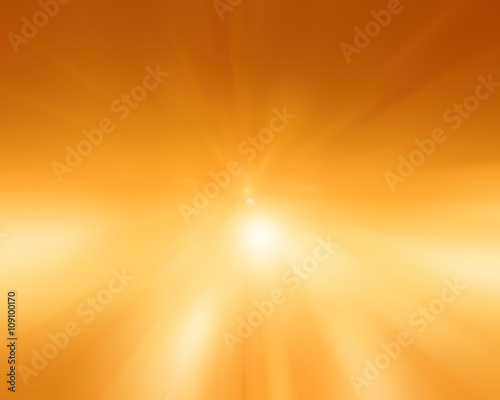 Motion blurred lights abstract background , orange background.
