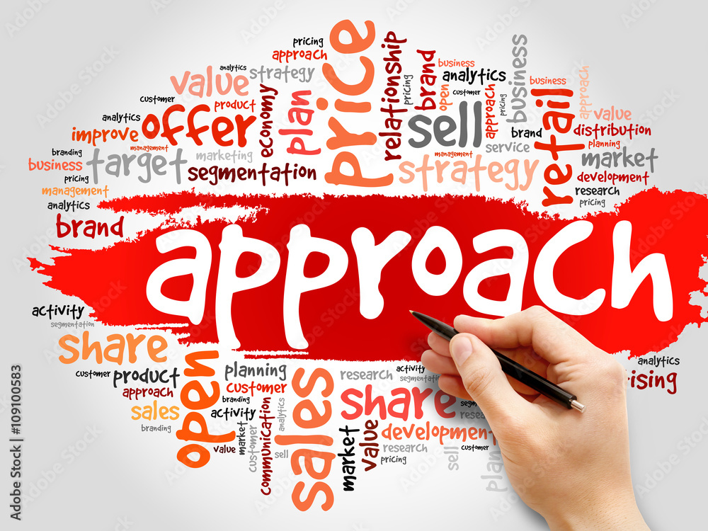Approach word cloud, business concept