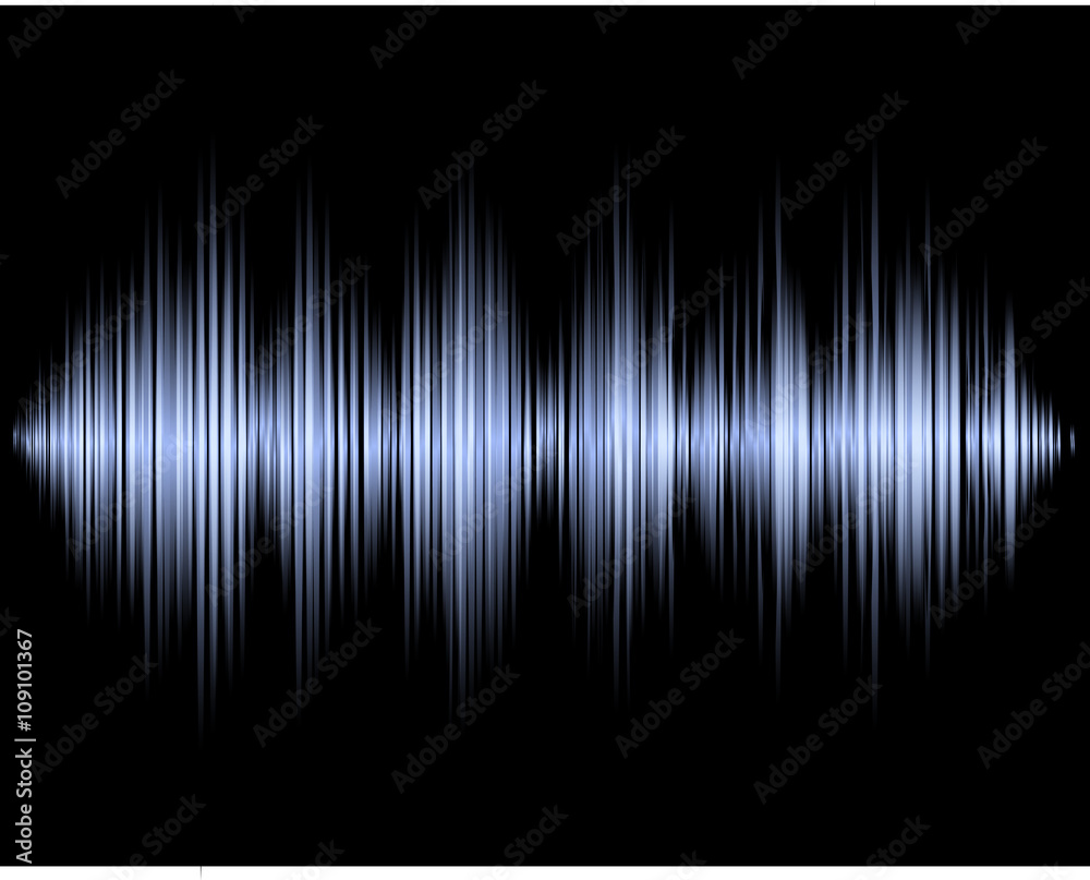 Colorful sound wave on background. Vector illustration.
