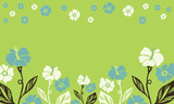 Floral background, colour light green