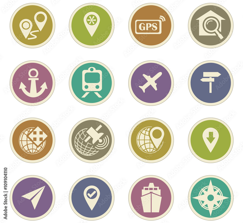 Navigation icon set Navigation icon set