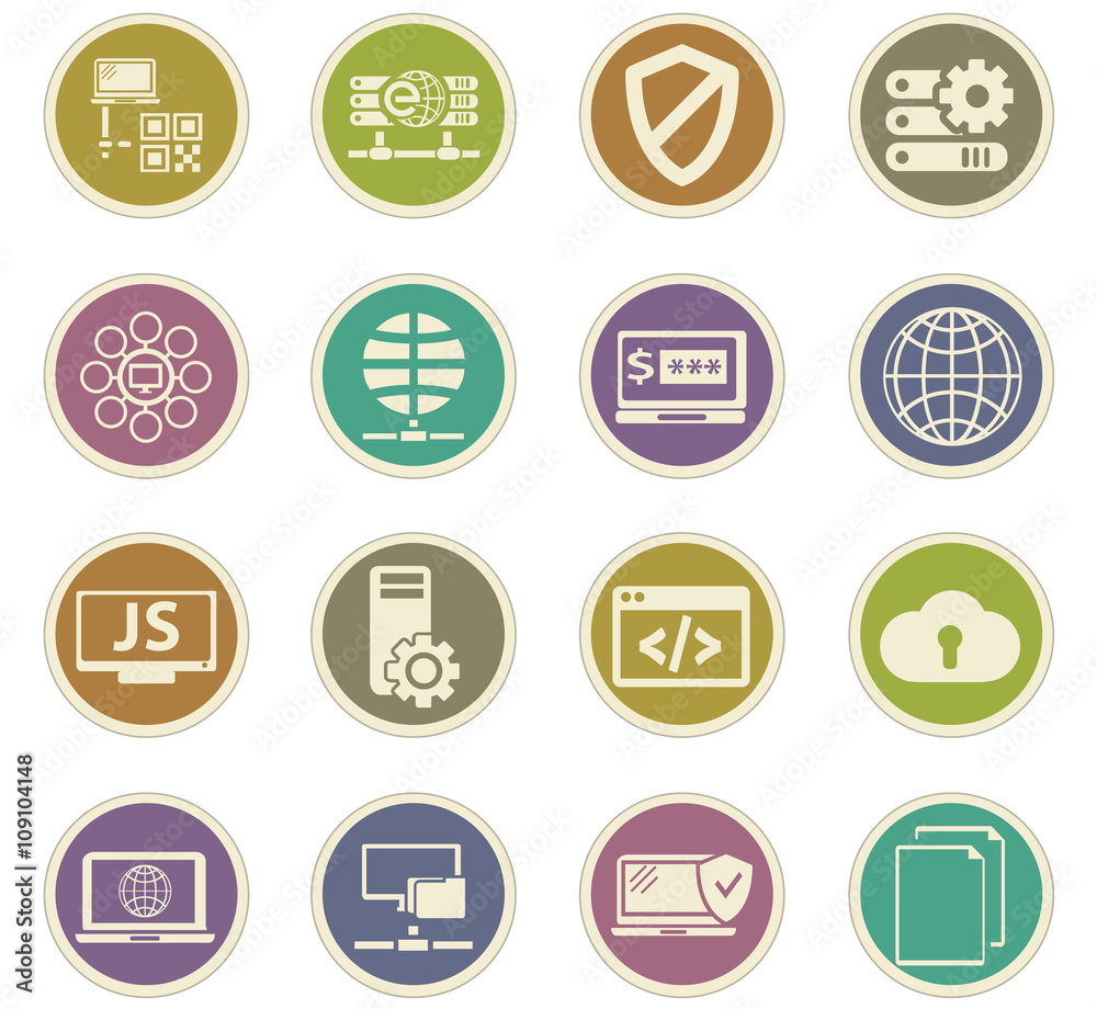 Internet, server, network icons set Internet, server, network icons set