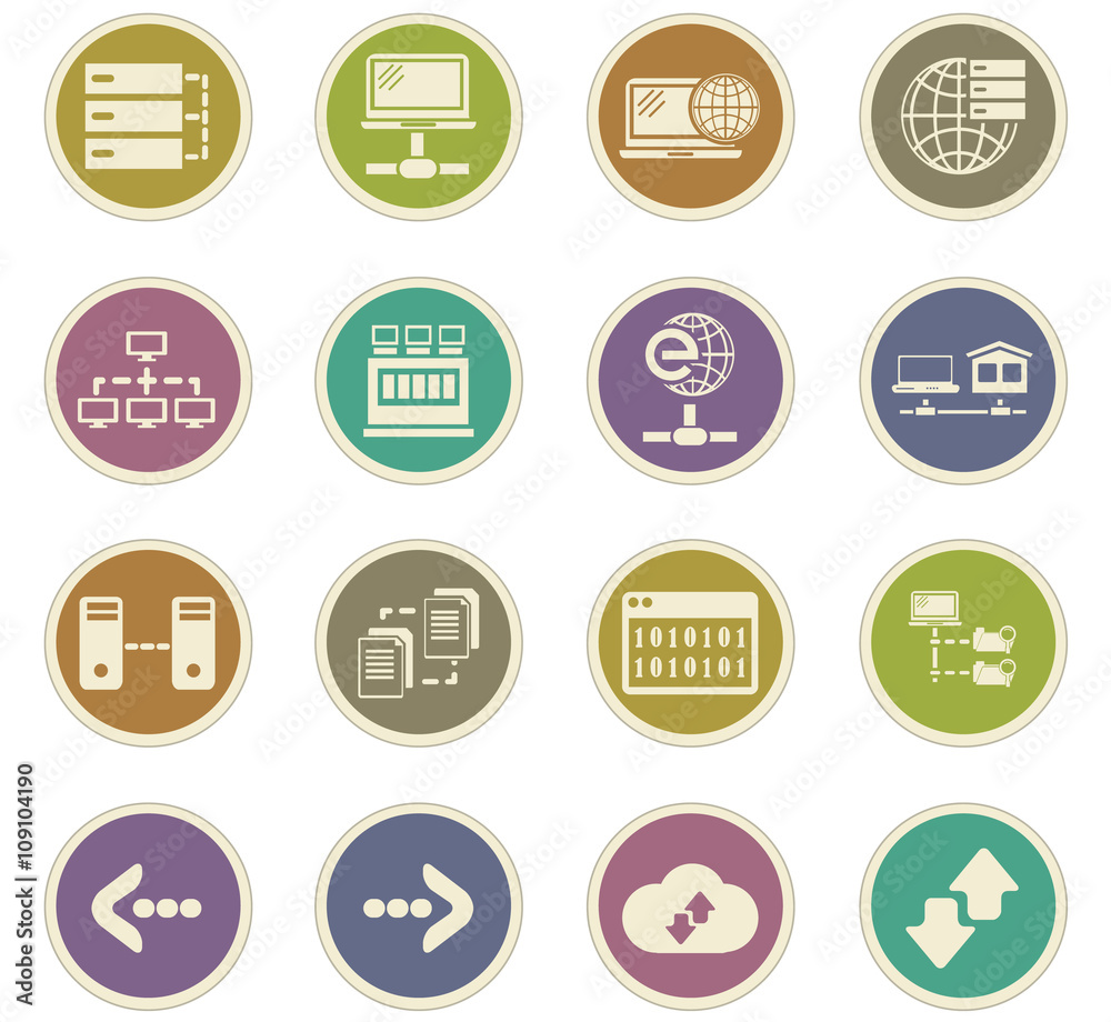 Internet, server, network icons set Internet, server, network icons set