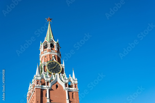Spasskaya tower of the Moscow Kremlin.