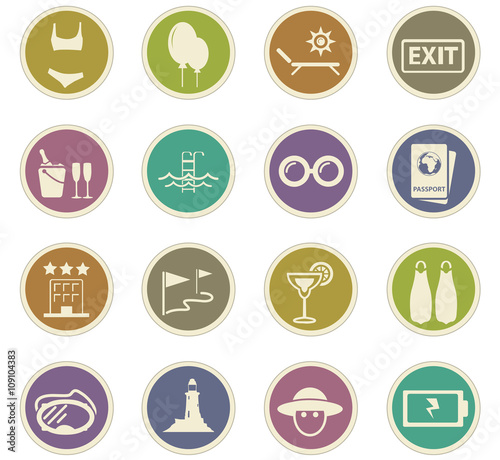 Travel icons set