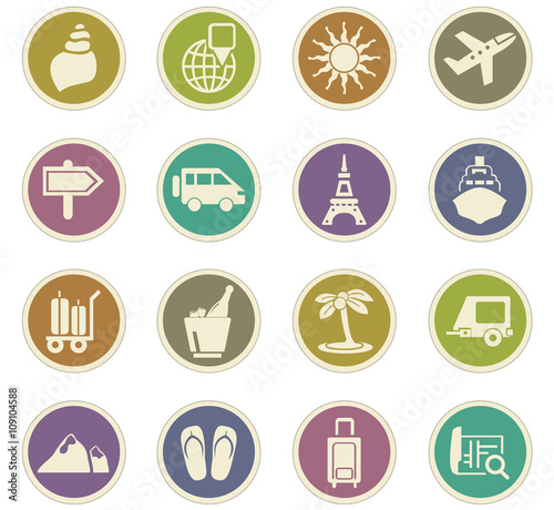 Travel icons set