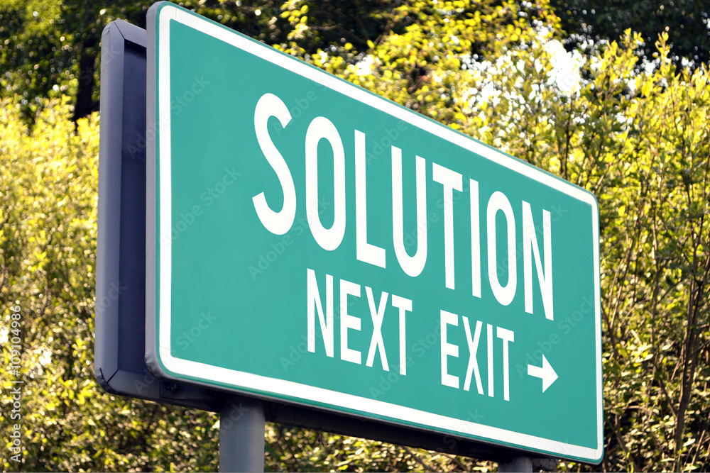 Solution - next exit sign
