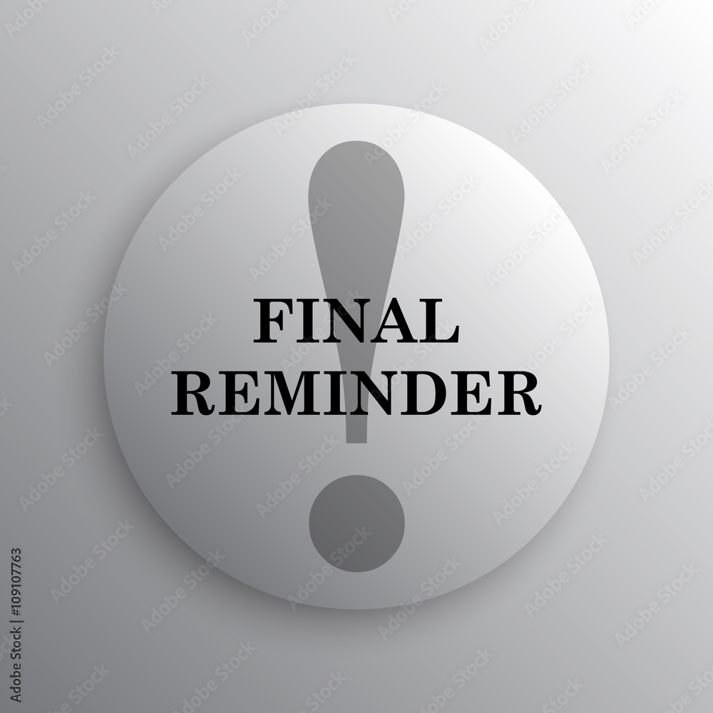 Final reminder icon