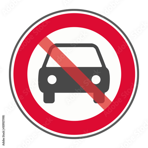 Schild Auto Verboten