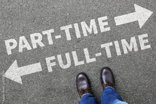 Obraz na plátně Part-time and full-time job businessman business man concept