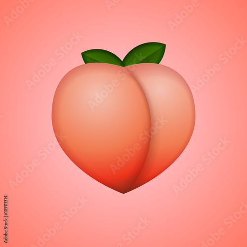  Heart-shaped peach, whole fruit
