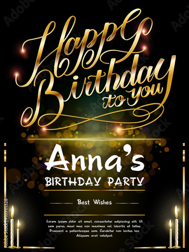 Photography gorgeous Happy birthday poster
