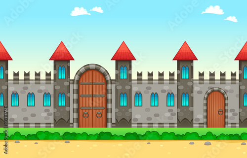 Repeatable castle on the sides