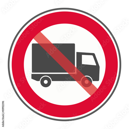 Verbotsschild LKW