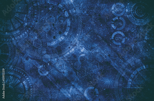 Steampunk grunge background, steam punk elements on dirty back